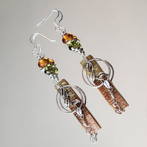 Honeycomb Tableau Earrings by Dana George Original